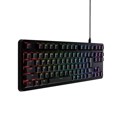 ゲーミングキーボード/V custom/有線/着脱式/メカニカル/ネオクラッチキーキャップ/テンキーレス/スピードリニア(銀軸)/RGB/ブラック