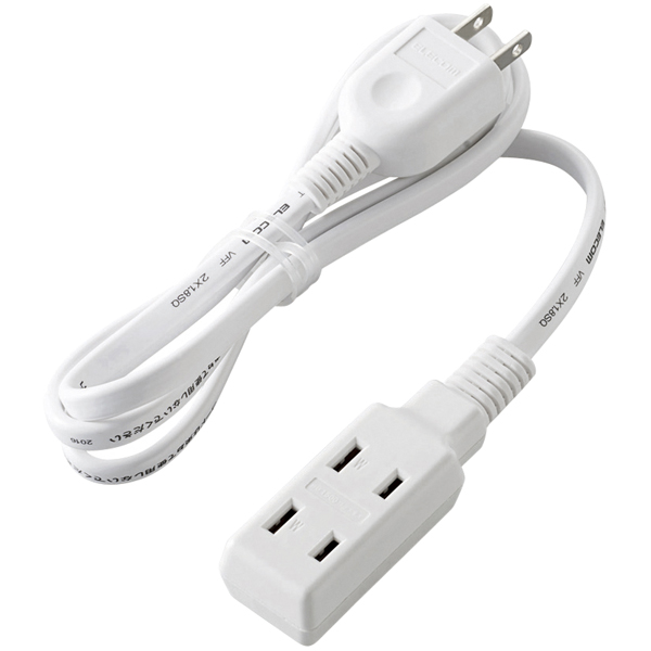 超小型モバイルタップ/3個口/1.0m/ホワイト