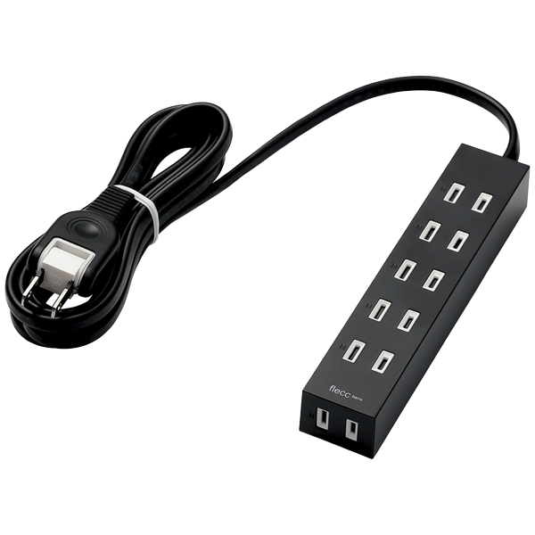 シャッタータップ/flecc barra/6個口/2.0m/ブラック