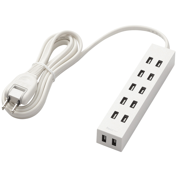 シャッタータップ/flecc barra/6個口/2.0m/ホワイト