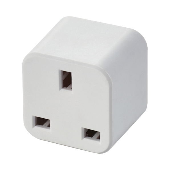 日本用変換プラグ/BFタイプ/ホワイト