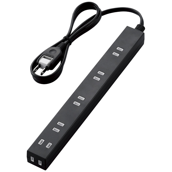 広々タップ/6個口/1.0m/ブラック