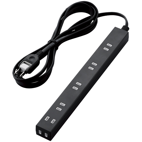 広々タップ/6個口/3.0m/ブラック