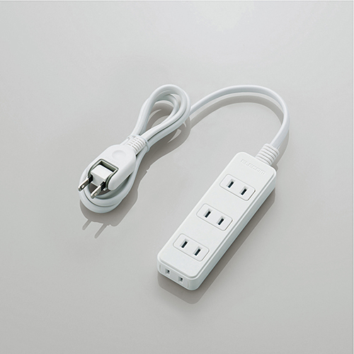 スイングプラグタップ/4個口/1m/ホワイト