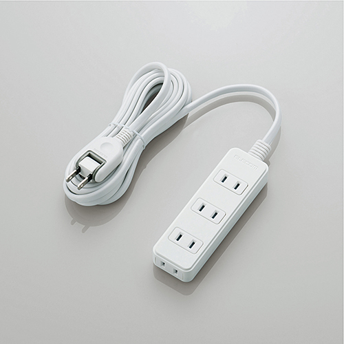 スイングプラグタップ/4個口/3m/ホワイト