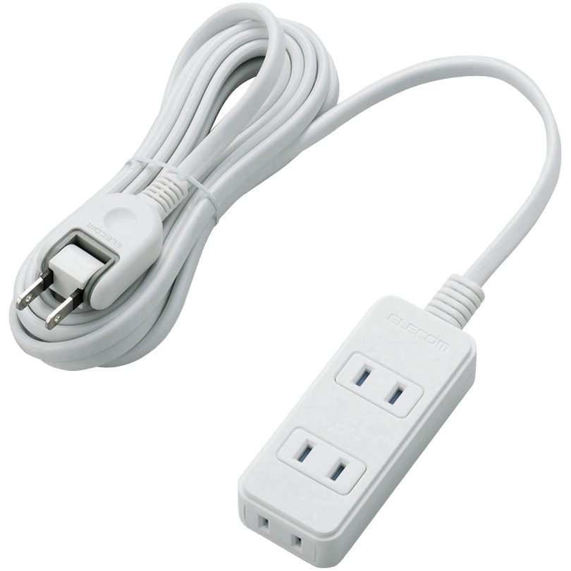ほこりシャッター付き電源タップ/3個口/3m/ホワイト