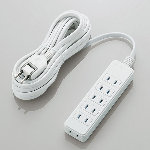 シャッタータップ/6個口/5m/ホワイト