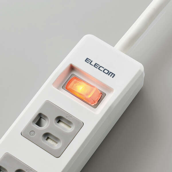 法人用タップ/3P4個口/差込口2P/一括スイッチ/マグネット・ホコリシャッター付/1m/RoHS対応