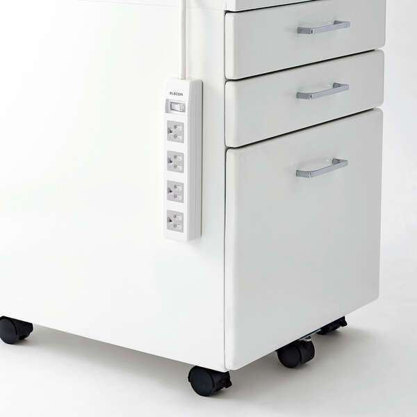 法人用タップ/3P4個口/差込口2P/一括スイッチ/マグネット・ホコリシャッター付/1m/RoHS対応