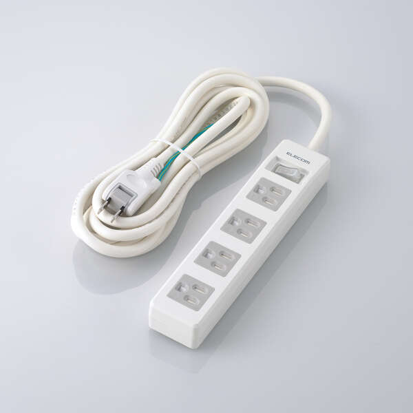 法人用タップ/3P4個口/差込口2P/一括スイッチ/マグネット・ホコリシャッター付/3m/RoHS対応