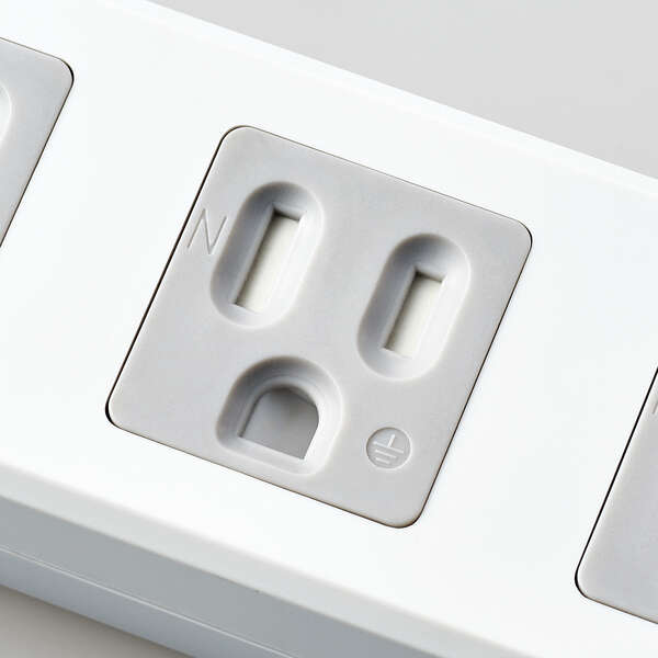 法人用タップ/3P4個口/差込口2P/一括スイッチ/マグネット・ホコリシャッター付/3m/RoHS対応