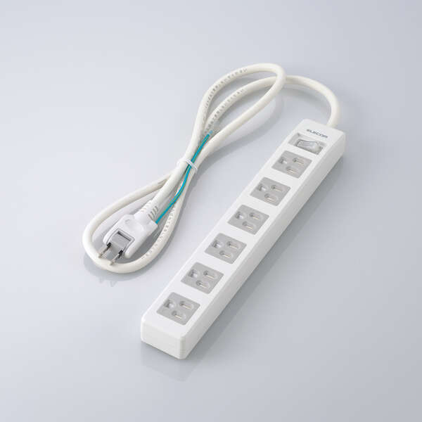 法人用タップ/3P6個口/差込口2P/一括スイッチ/マグネット・ホコリシャッター付/1m/RoHS対応