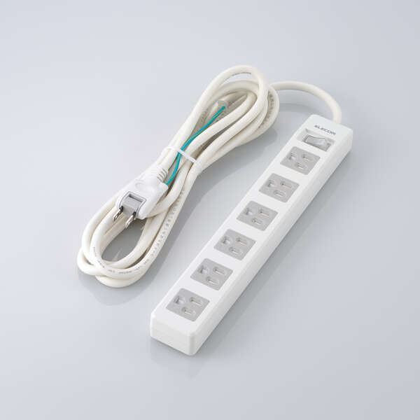 法人用タップ/3P6個口/差込口2P/一括スイッチ/マグネット・ホコリシャッター付/3m/RoHS対応