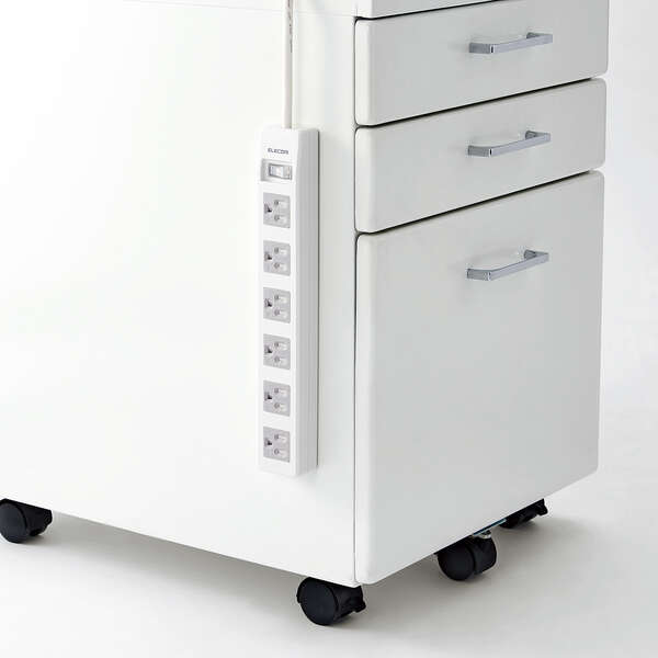 法人用タップ/3P6個口/差込口2P/一括スイッチ/マグネット・ホコリシャッター付/3m/RoHS対応