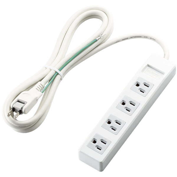 3pinタップ/マグネット付/4口/2.5m/ホワイト