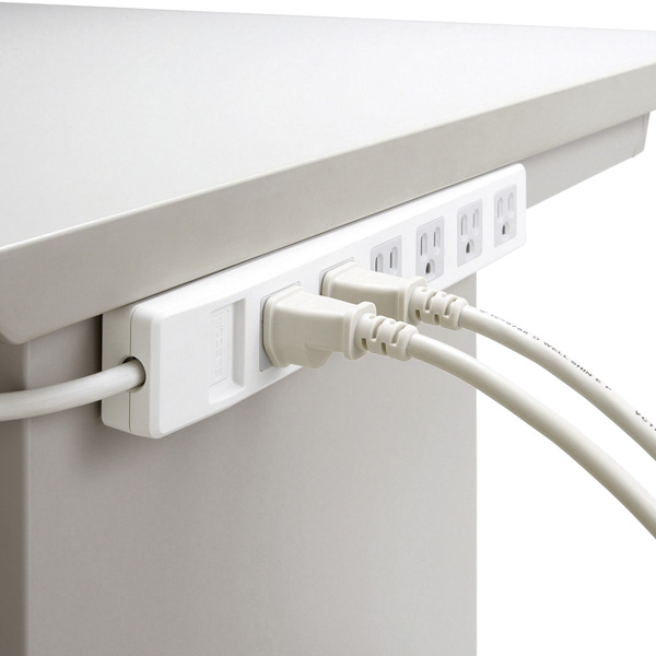 3pinタップ/マグネット付/4口/2.5m/ホワイト