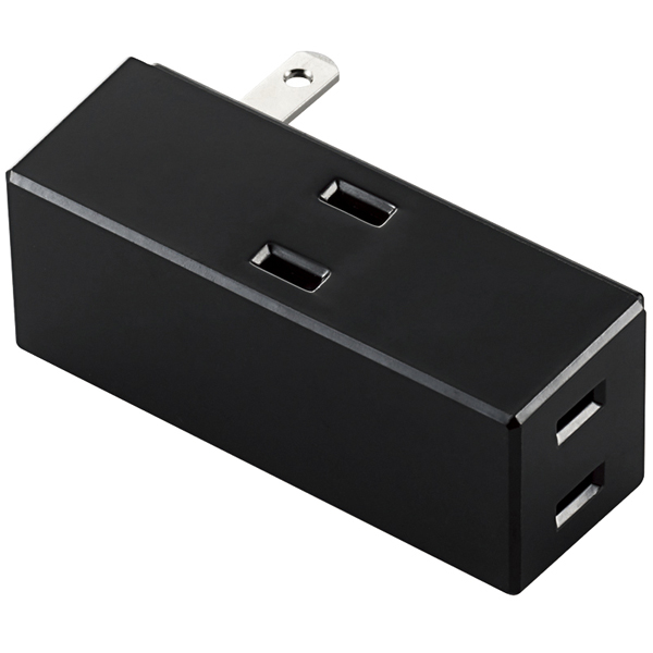 サイドタップ/3個口/ブラック