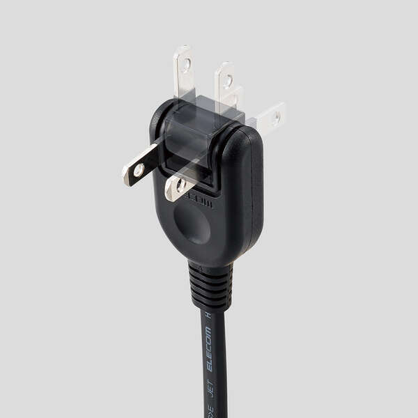 タワー型タップ/8個口/雷サージ付/ホコリ防止シャッター付/固定可能/5ポート合計出力4.8A/2.0m/ブラック