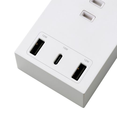 USBタップ/USB-C×1/USB-A×2/AC×3/15W/直挿し/180度スイング/Support Ber/ホワイト