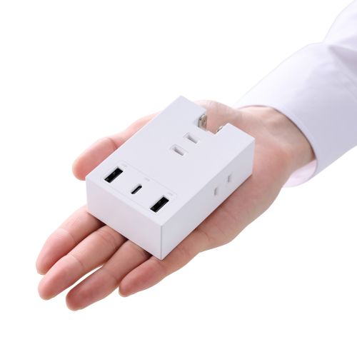 USBタップ/USB-C×1/USB-A×2/AC×3/15W/直挿し/180度スイング/Support Ber/ホワイト