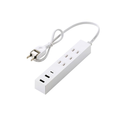 USBタップ/USB-C×1/USB-A×2/AC×3/15W/0.5m/ホワイト