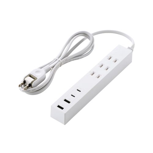 USBタップ/USB-C×2/USB-A×2/AC×3/27W/1.5m/ホワイト