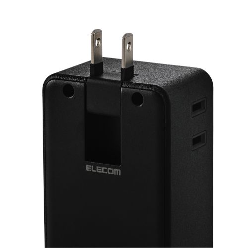 USBタップ/USB-C×2/USB-A×1/AC×3/67W/雷サージ/ホコリ防止シャッタ-/直挿し/180度スイング/ブラック