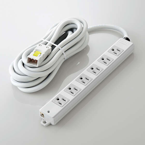 法人用タップ/ハーネスタップ/6口/抜けどめなし/5m