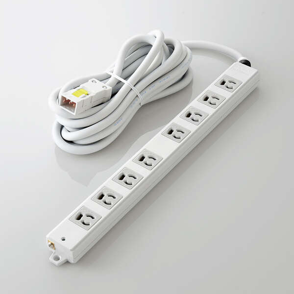 法人用タップ/ハーネスタップ/8口/抜けどめあり/5m