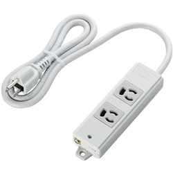 タップ/工事用/抜け止め/3P/2個口/マグネット付き/1m/グレー