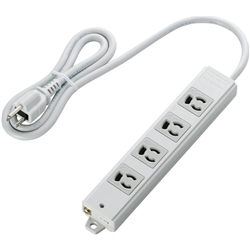 タップ/工事用/抜け止め/3P/4個口/マグネット付き/1m/グレー