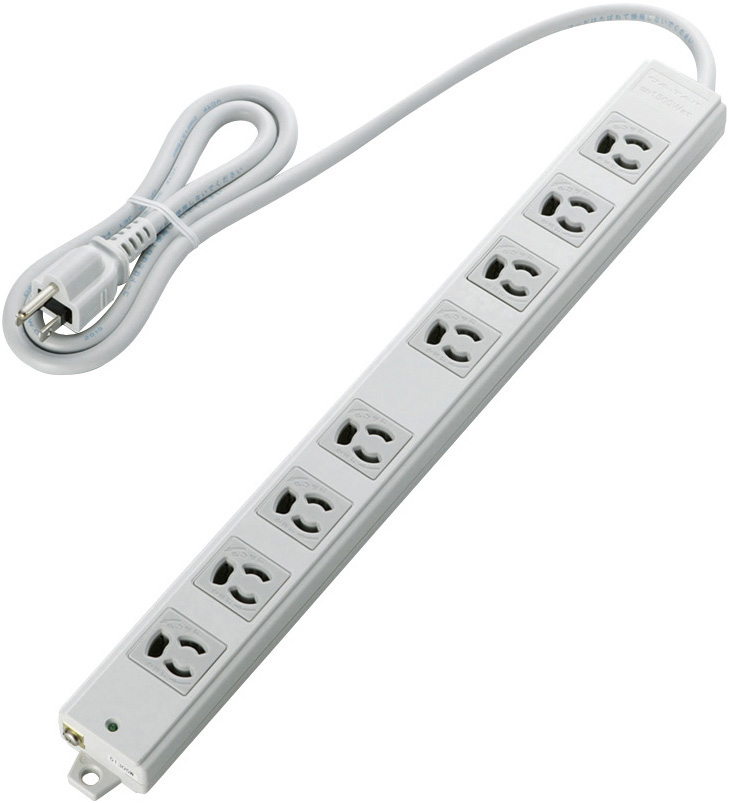 タップ/工事用/抜け止め/3P/8個口/マグネット付き/1m/グレー