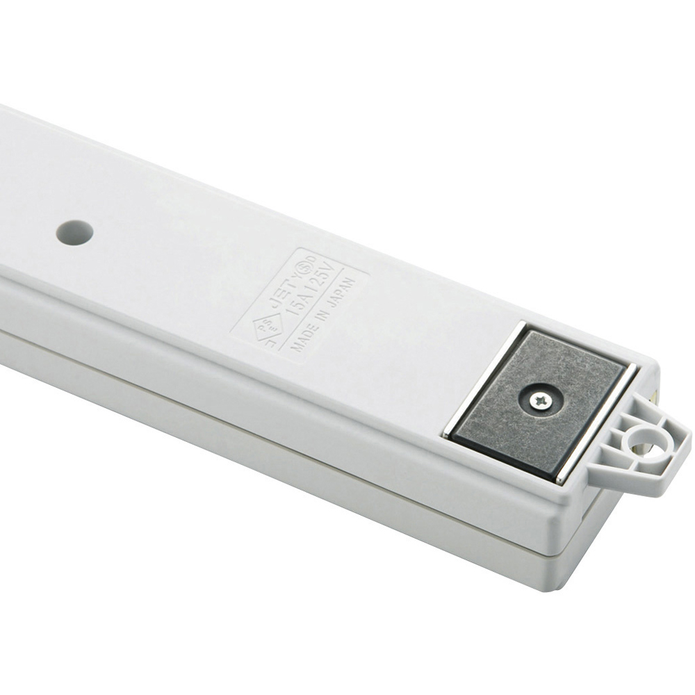 タップ/工事用/抜け止め/3P/8個口/マグネット付き/3m/グレー