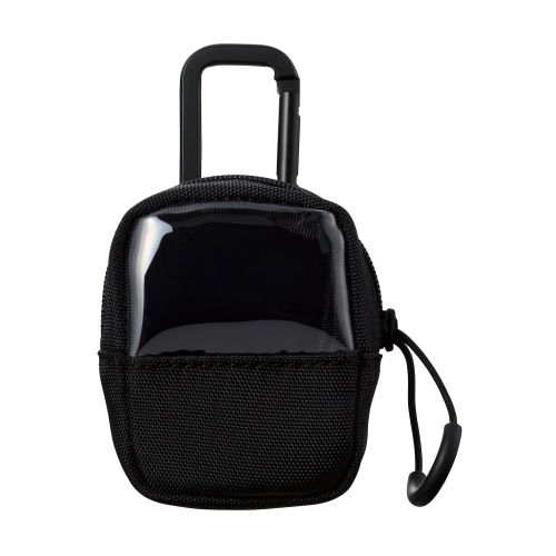 TWS用汎用コンパクトポーチ/Sサイズ/カラビナ/ファブリックタイプ/ブラック