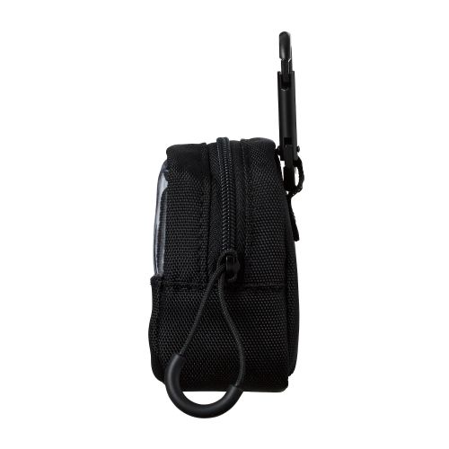 TWS用汎用コンパクトポーチ/Sサイズ/カラビナ/ファブリックタイプ/ブラック