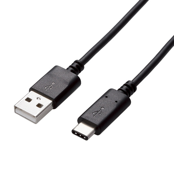 USB2.0ケーブル/A-Cタイプ/認証品/0.5m/ブラック