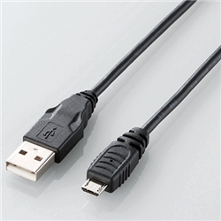スマートフォン対応Micro-USB(A-MicroB)ケーブル/0.15m/ブラック