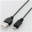 スマートフォン対応極細Micro-USB(A-MicroB)ケーブル/1.0m/ブラック