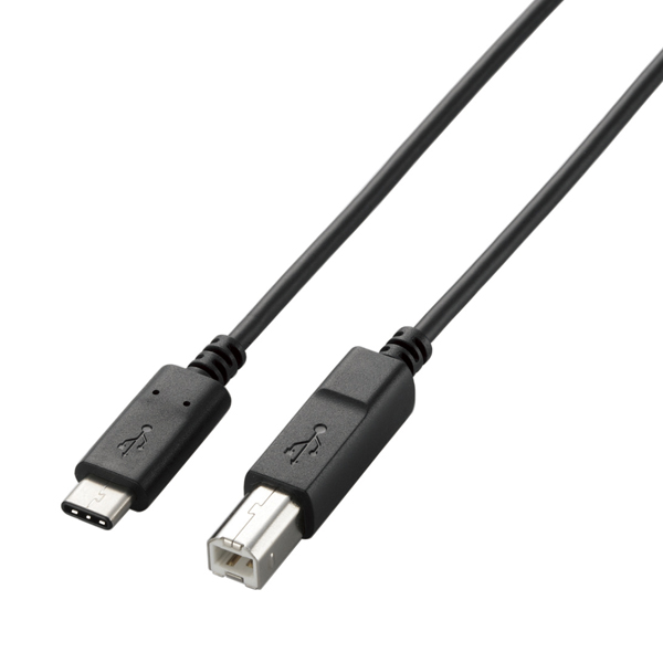 USB2.0ケーブル/C-Bタイプ/認証品/3A出力/1.0m/ブラック