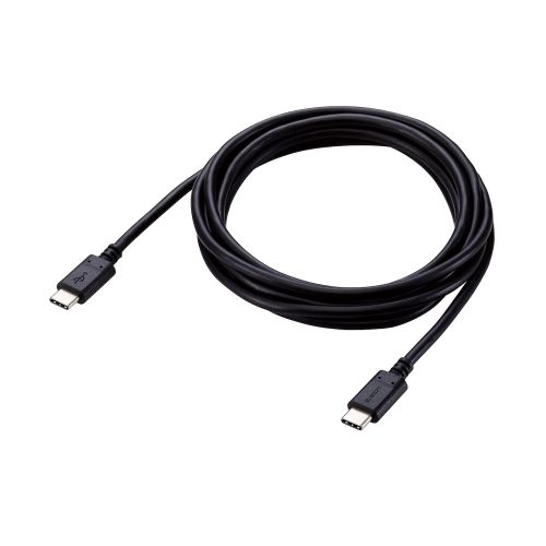 USB2.0ケーブル/C-Cタイプ/認証品/USB Power Delivery対応/5A出力/100W/コンパクトコネクタ/2.0m/ブラック