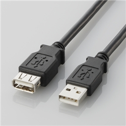 USB2.0準拠 延長ケーブル Aタイプ/2.0m(ブラック)