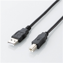 エコUSB2.0ケーブル/A-Bタイプ/エコ/5m/ブラック