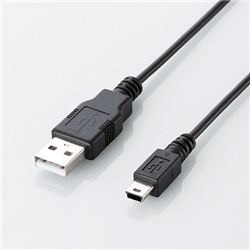 エコUSB2.0ケーブル/A-miniBタイプ/エコ/3m/ブラック