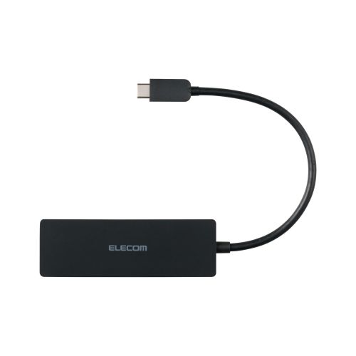 USB HUB/USB-C/USB2.0/バスパワー/4ポート/15cm/ブラック