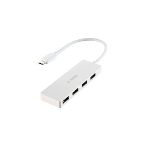 USB HUB/USB-C/USB2.0/バスパワー/4ポート/15cm/ホワイト