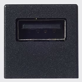 USB2.0ハブ/機能主義/バスパワー/4ポート/10cm/ブラック