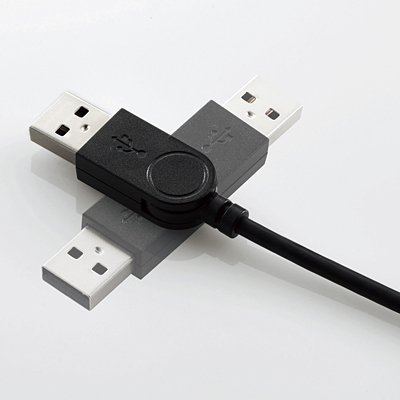 USB2.0ハブ/機能主義/個別スイッチ付/バスパワー/4ポート/100cm/ブラック