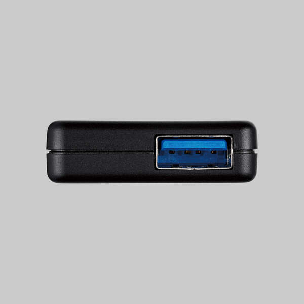 USB HUB/USB5Gbps/Type-C変換アダプタ付き/コンパクト/バスパワー/4ポート/ブラック