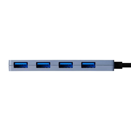 USB HUB/USB-C/USB5Gbps/バスパワー/4ポート/15cm/ネイビー