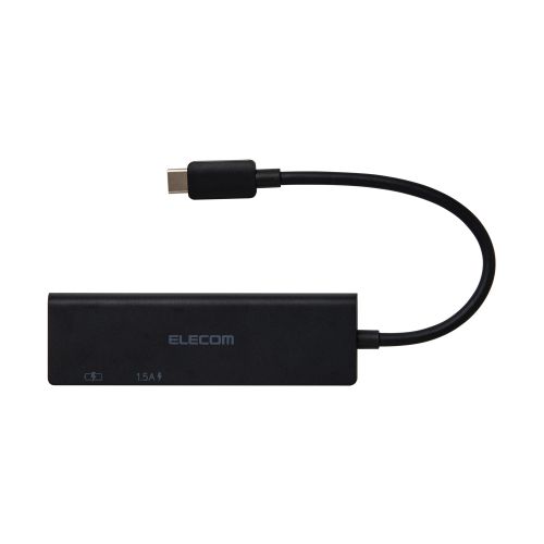 USB HUB/USB-C/5Gpbs/USB-A×3/Type-C-×1/PD100W対応/バスパワー/4ポート/ブラック